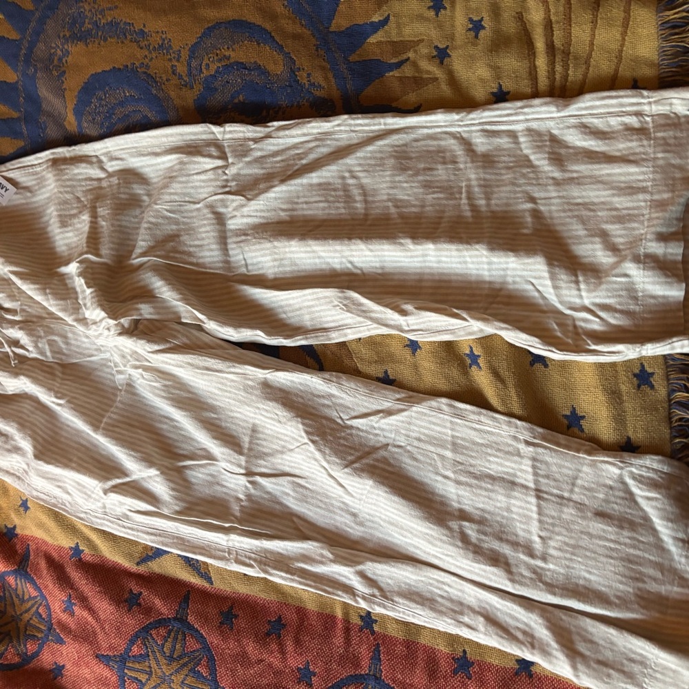 Old Navy Cream Striped Pants